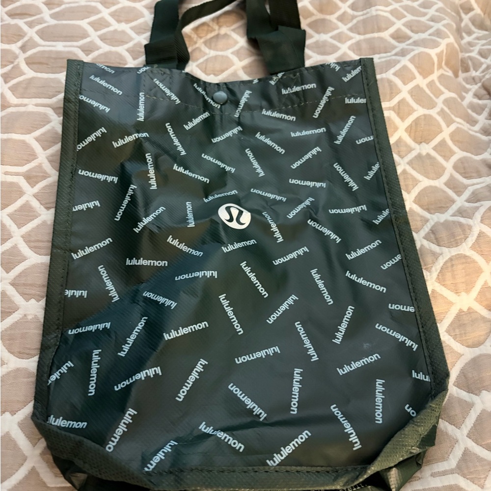 lululemon athletica Dark Green Logo Tote small
